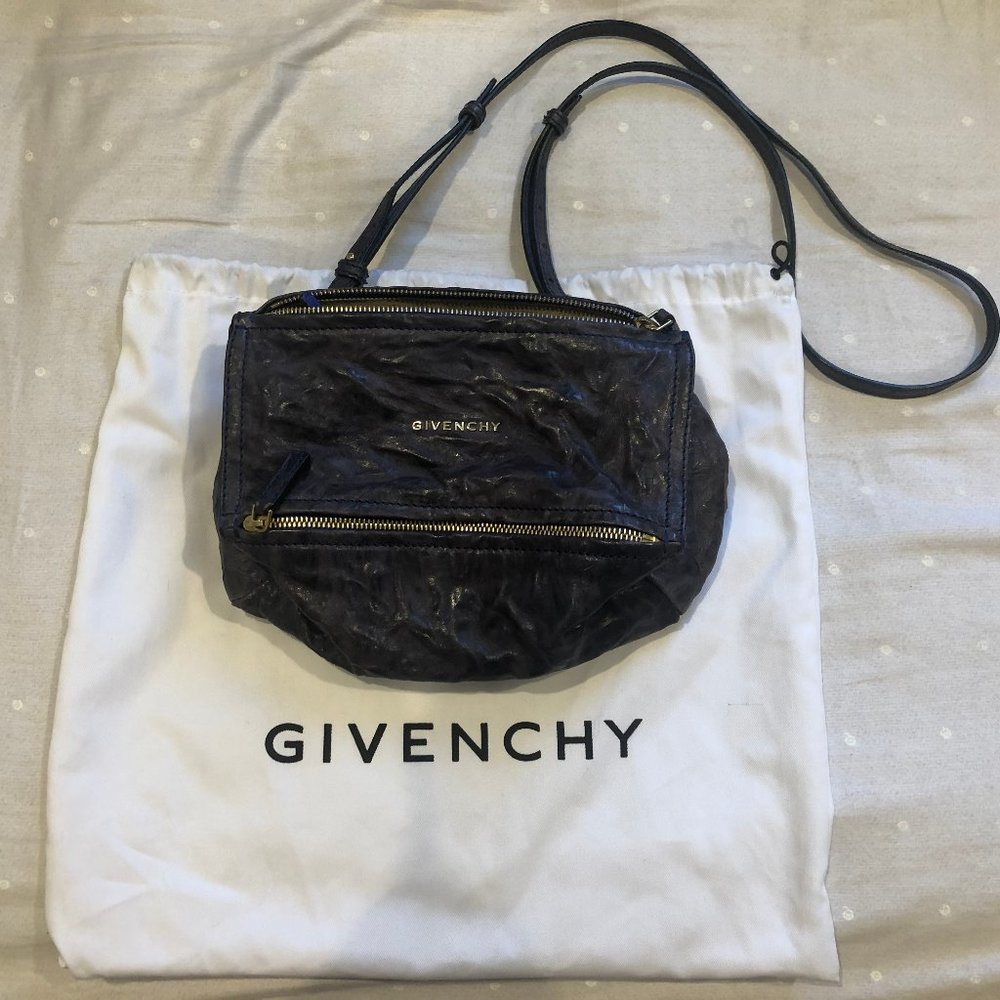 Givenchy Mini Pandora Pepe Blue/Purple Sheepskin